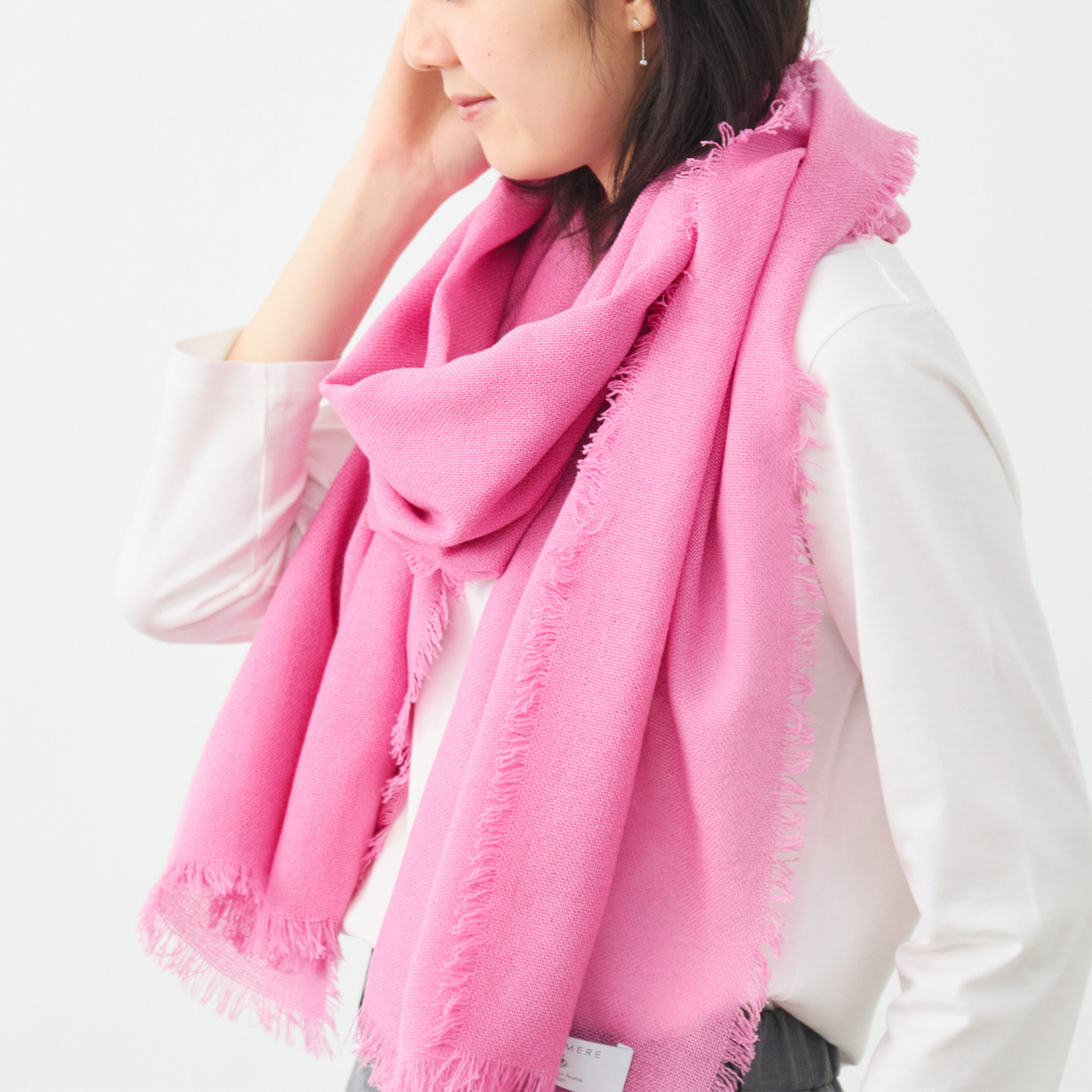 カシミヤシルクエアリーストール/ピンク | Factelier (ファクトリエ)