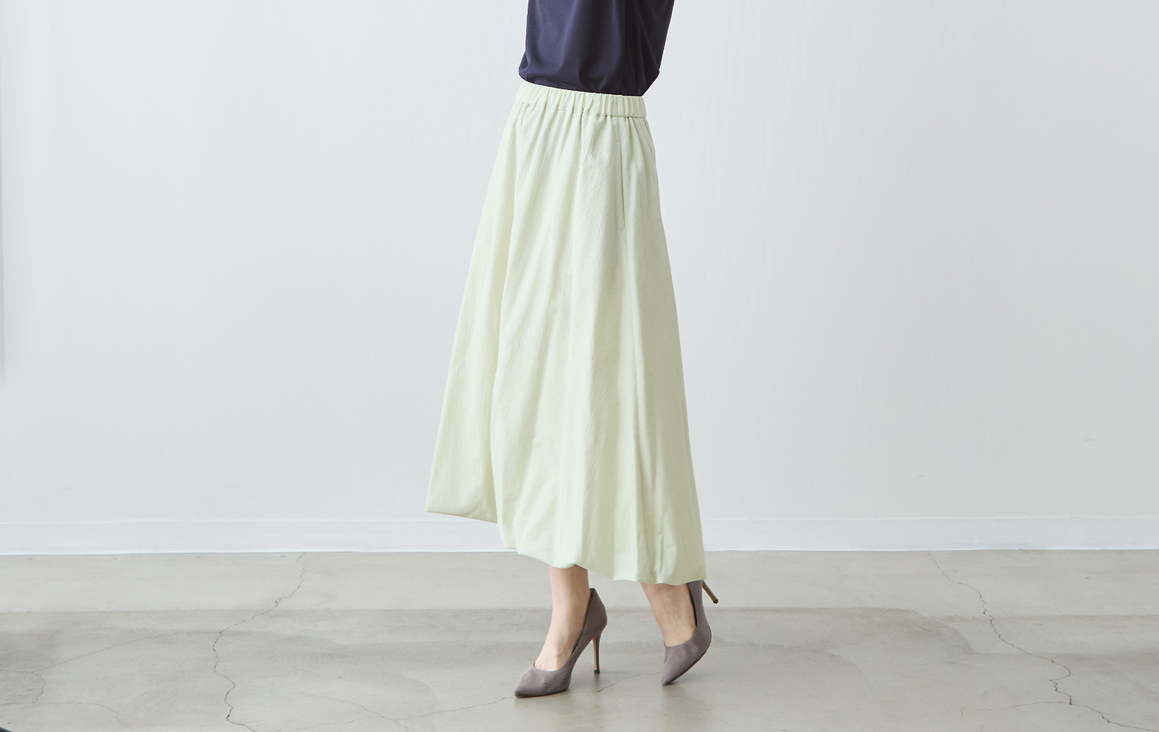 ナチュラルバルーンスカート/ブラック | Factelier (ファクトリエ)