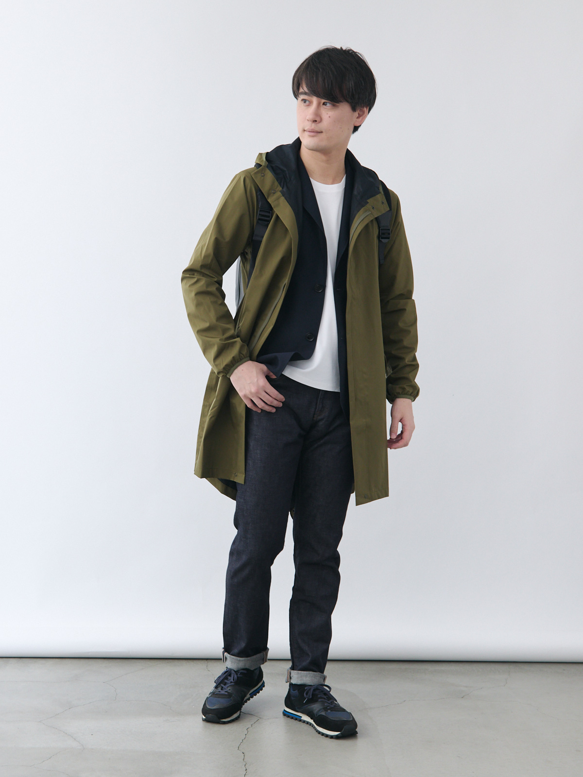 デイリーウォッシャブルジャケット/レギュラーフィット/ブラック