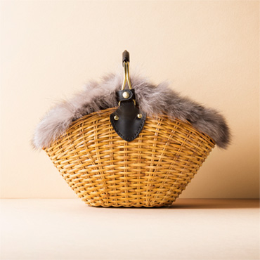 VIOLAd'ORO]VOLPE フォックスファー付きかごバッグ | KOBUNSHA SELECT