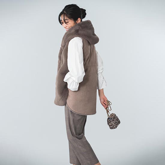 優待価格[anana]エコムートンファーベスト | KOBUNSHA SELECT SHOP