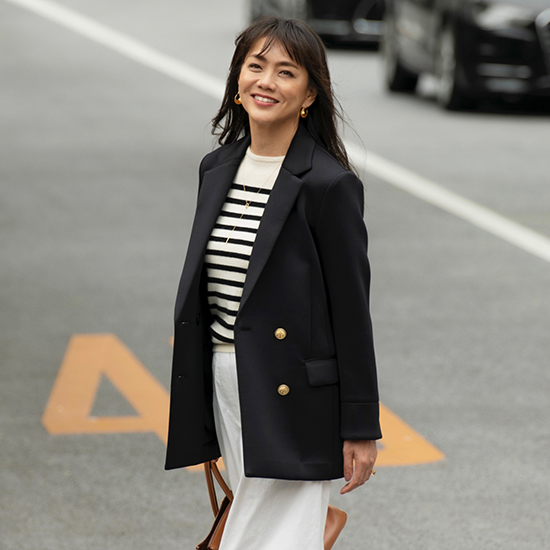 優待価格[VAGUE]カシミア100ボーダークルーネックニット | KOBUNSHA