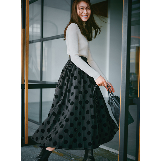 THREE SQUARE]リバーシブルグランドットスカート | KOBUNSHA SELECT