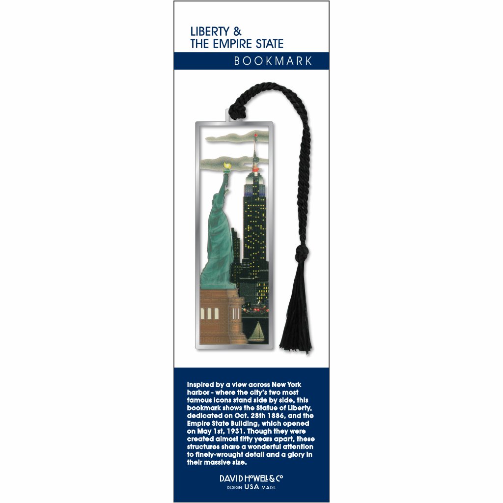Liberty and Empire State Metal Bookmark – David Howell & Company