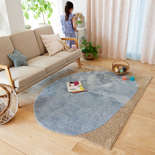 ラグ&マット 134-76084 スミノエ DESIGN LIFE SOYPOOL RUG #3 ブルー