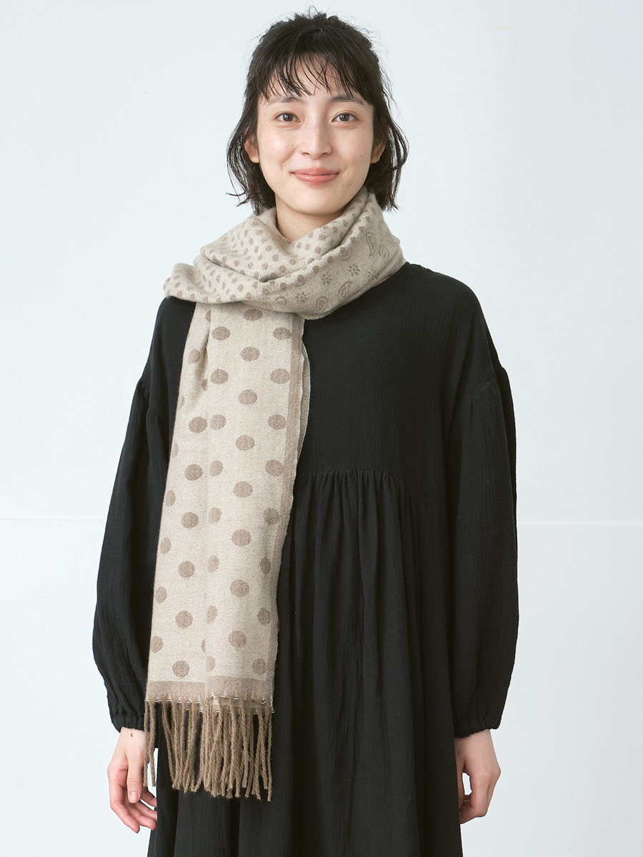リバーシブルストール ドット柄×ペイズリー柄 | ストール | 【公式】D