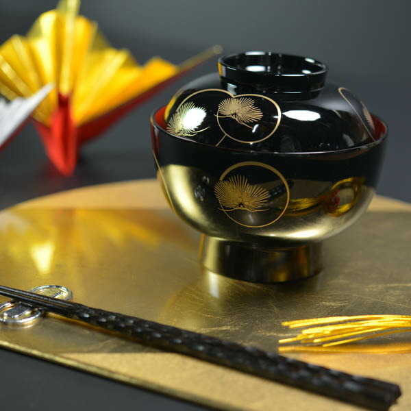 半月盆 プレースマット 乾漆 ゴールド S / ラックヌーボー お正月 新年