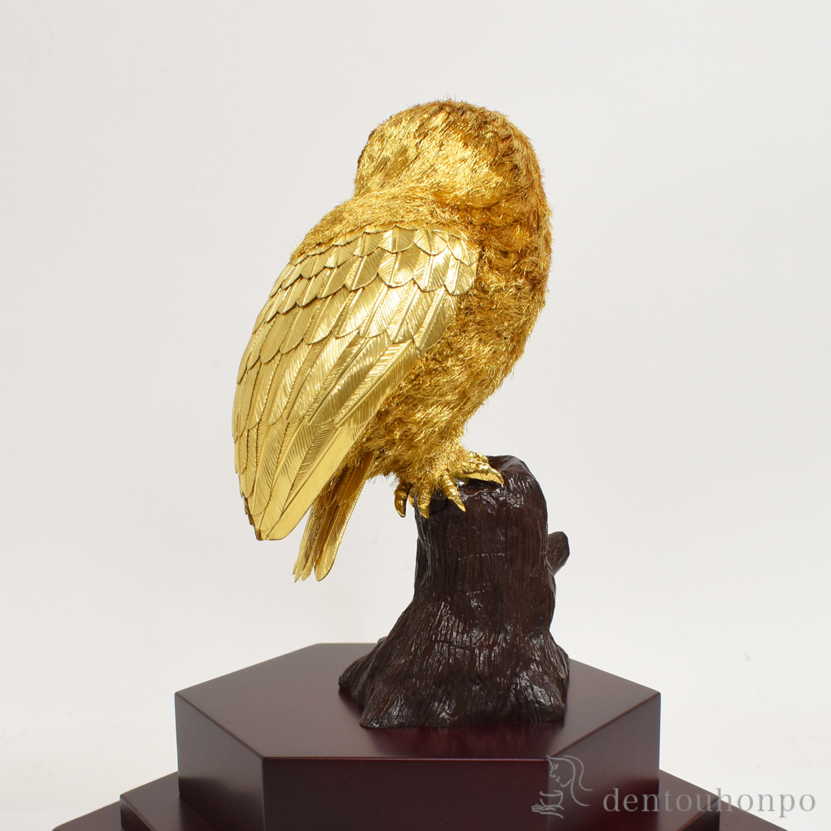 送料無料】 純金 フクロウ B 400g / 光則（金工芸） 高級 コレクション