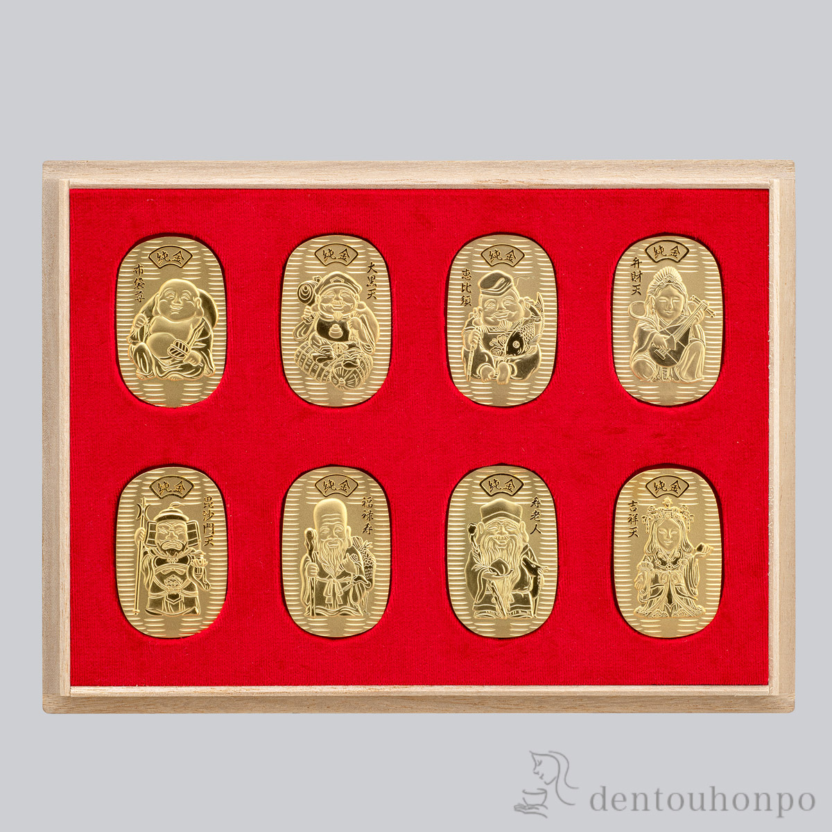 送料無料】 純金 八福神小判セット 88g / 高級 コレクション 美術品