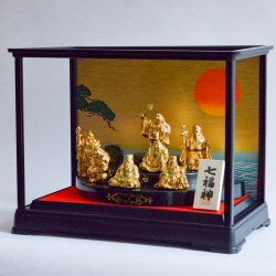 送料無料】 銀製 七福神 A 56g / 武比古 恵比寿 大黒 宝船 置物 幸運