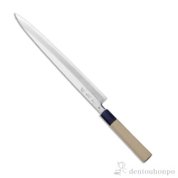 送料無料】 和包丁 堺菊守 銀3（水牛柄） 鎌型薄刃 240mm 1本 名入れ