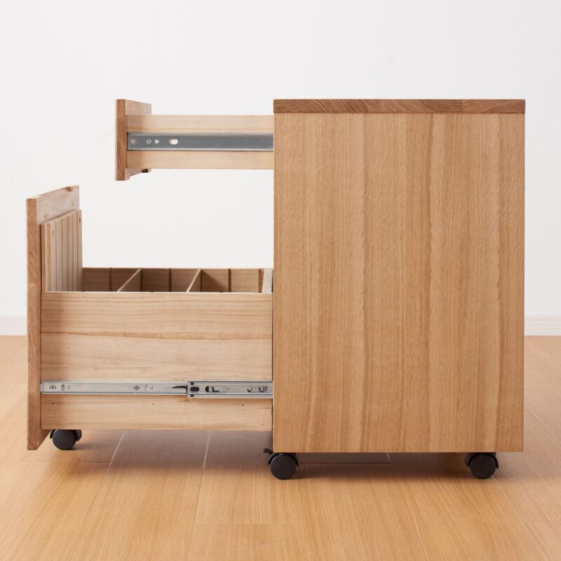 これは期待以上！無印良品「オーク無垢材デスク（引出・足元棚付