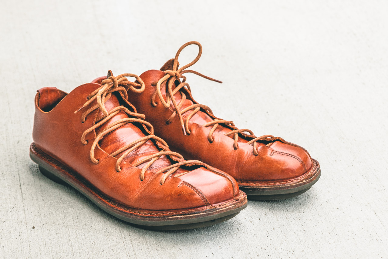 trippen(トリッペン)のTyler(タイラー) m/ブラウンの8年の経年変化