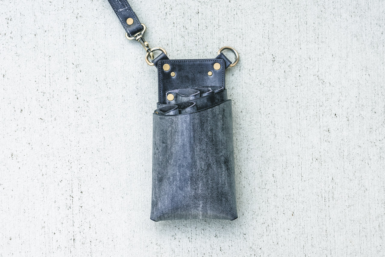 シザーケース5丁用 栃木レザーヌメ革S02-5 | dete