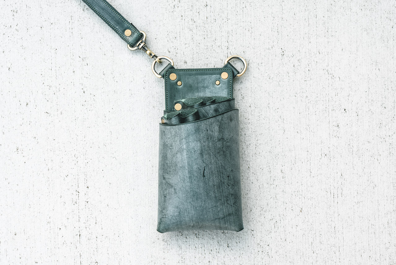 シザーケース5丁用 栃木レザーヌメ革S02-5 | dete