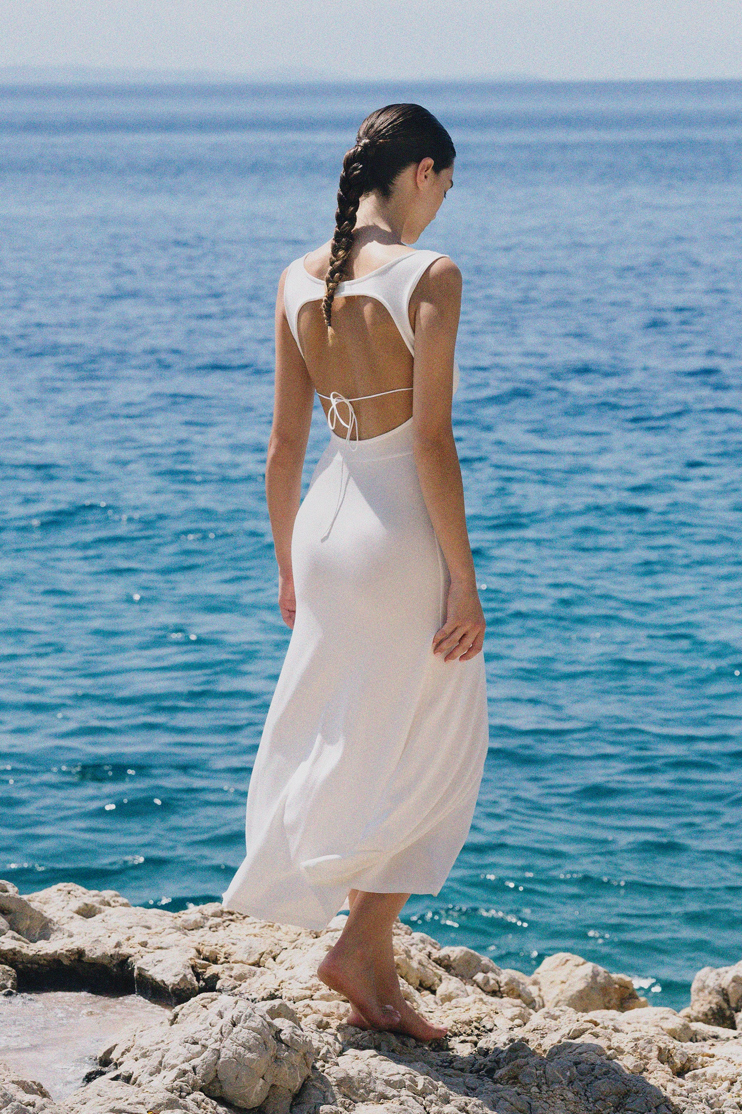 Collagen Sleeveless Open Back Dress – determ;