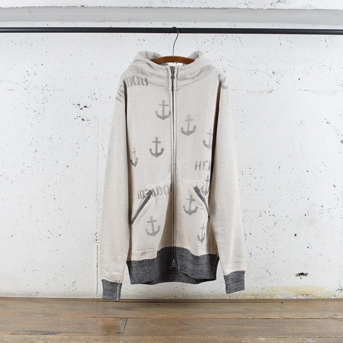 ディバイスファクトリー | パーカージップアップ ステンシルプリント