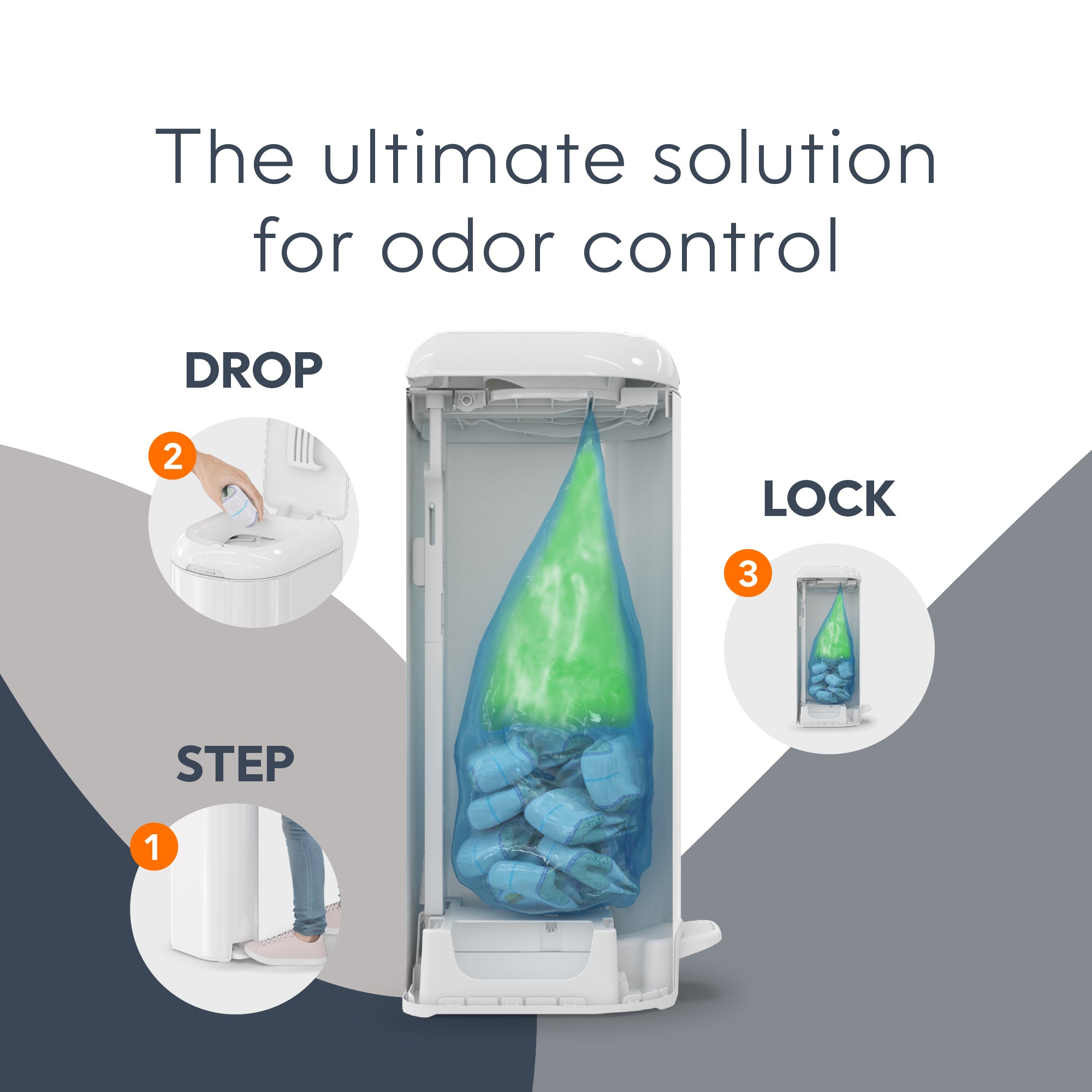 Platinum Diaper Pail: Odorless Disposal - Diaper Genie – diapergenie
