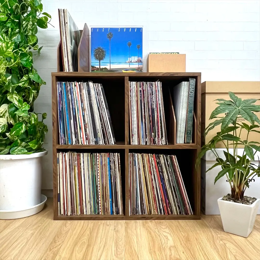 レコードラック スタンダード4BOX ナチュラル/レコードラック｜CD