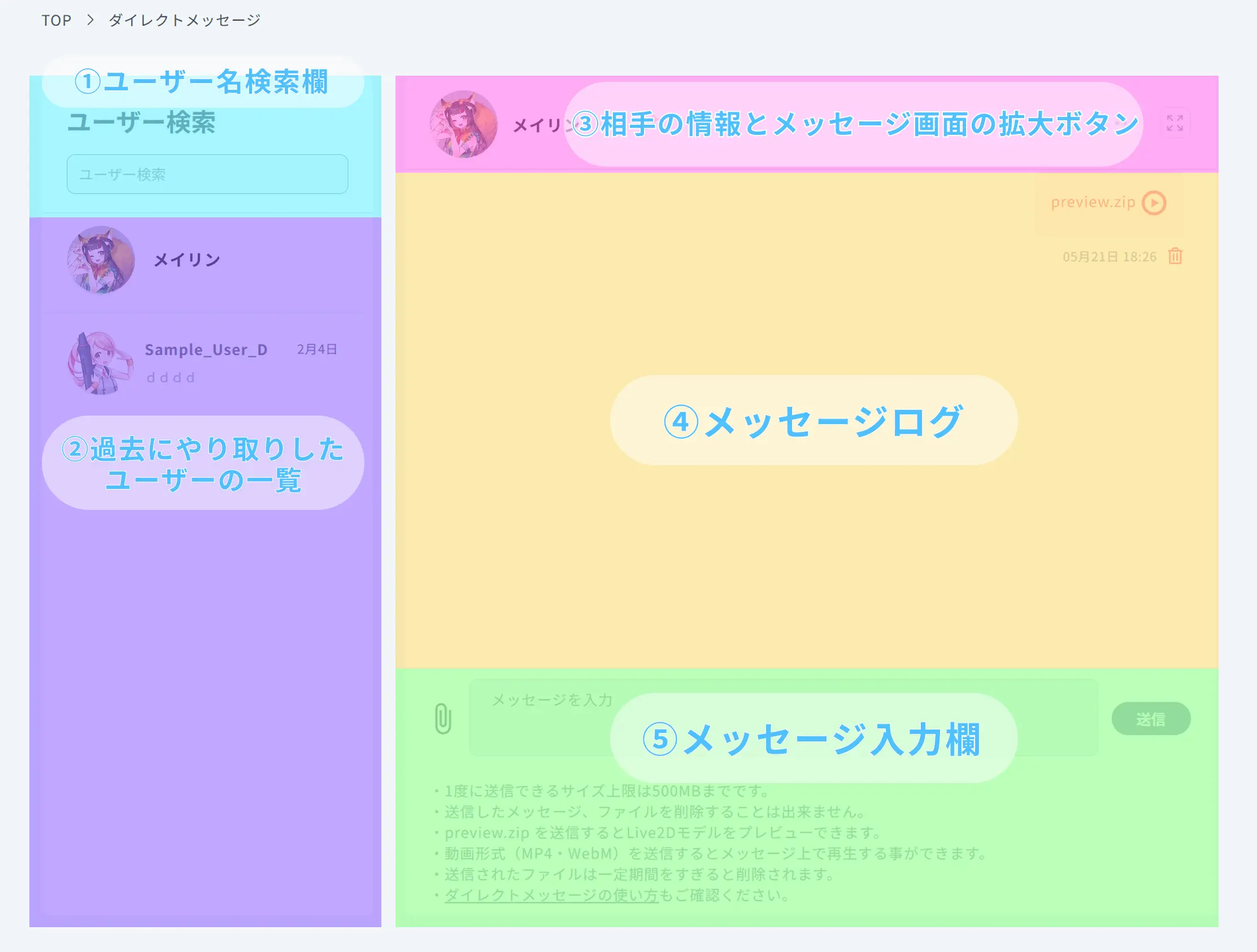 ダイレクトメッセージを送ってみよう！ | nizimaでできること
