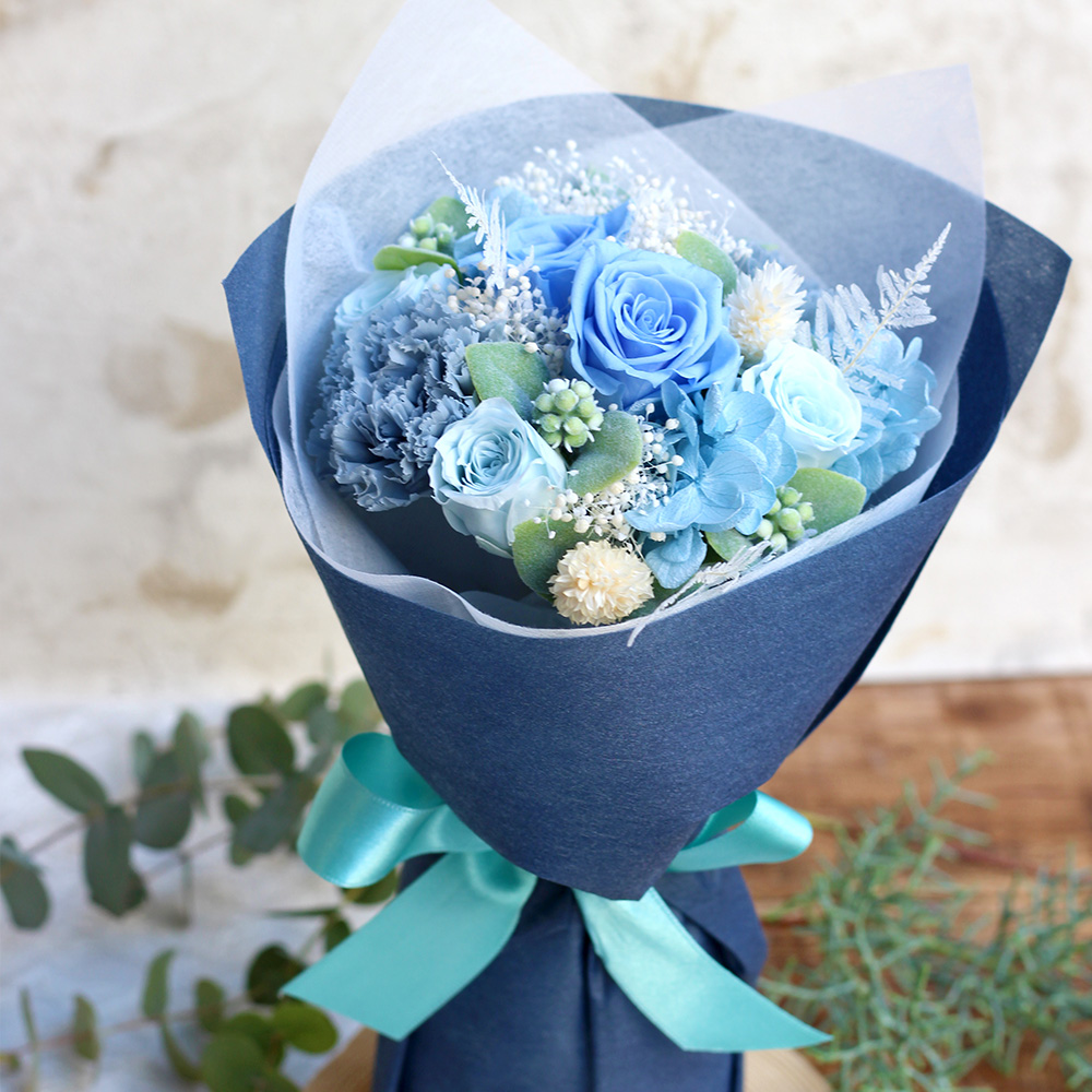 ブルー｜プリザーブドフラワーの通販は大阪の専門店フルールドゥマカロン