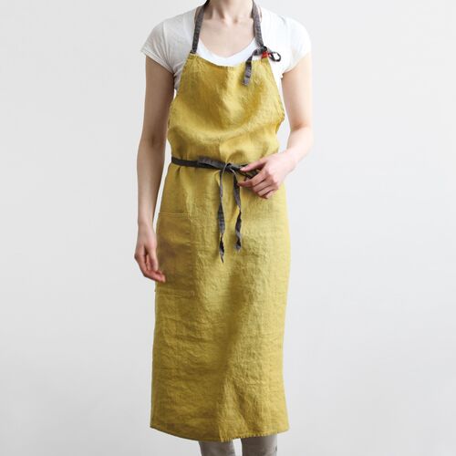 エプロン｜Lino e Lina リトアニアリネン マノン ミモザ ｜DoubleWings