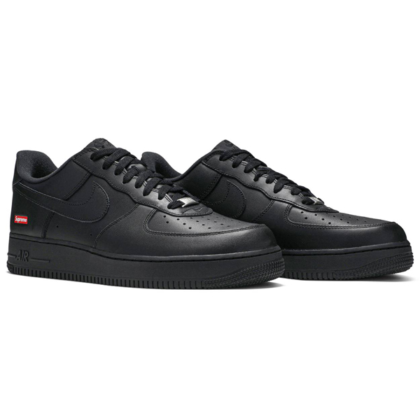 Supreme x Nike Air Force 1 Low Black - Droper