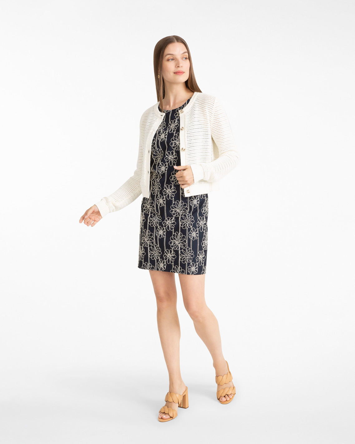 Quarter Zip Sweater in Mariner Stripe – Draper James