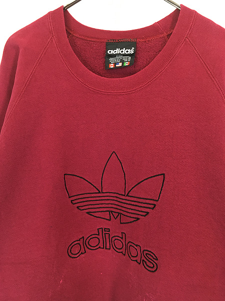 古着 90s USA製 adidas BIG トレフォイル 刺しゅう ラグラン