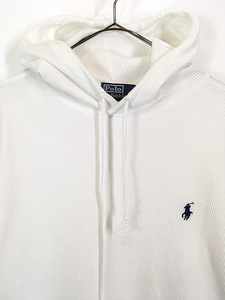古着 Polo Ralph Lauren ワンポイント ソリッド ワッフル サーマル