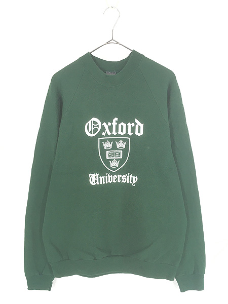 古着 80-90s USA製 「Oxford University」 カレッジ ラグラン