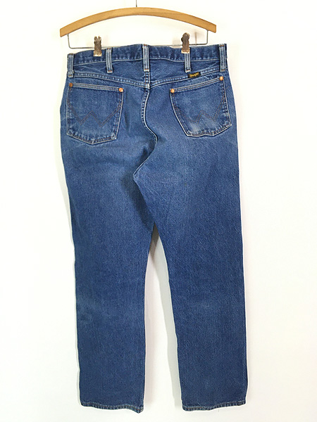古着 80s USA製 Wrangler 13MWZ 縦落ち 濃紺 デニム パンツ ジーンズ