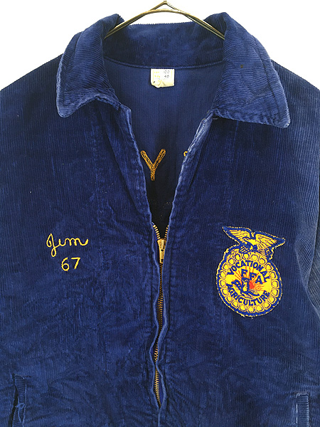 古着 60s 「NEW YORK」 豪華 チェーン フェード 太畝 コーデュロイ FFA