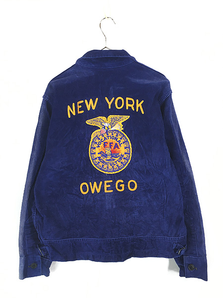 古着 60s 「NEW YORK」 豪華 チェーン フェード 太畝 コーデュロイ FFA