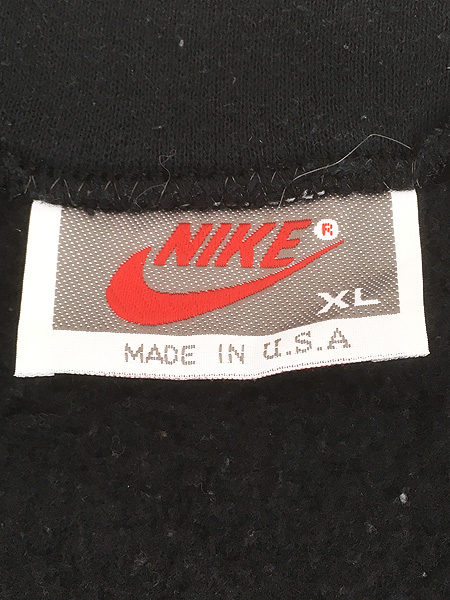 古着 90s USA製 NIKE ワンポイント 刺しゅう ハーフジップ スウェット