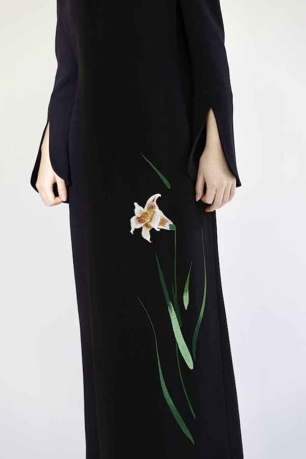 Mame Kurogouchi（3泊4日） 三越350周年 Triacetate Floral Embroidery