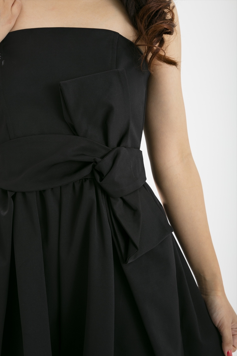 LAGUNAMOON】ガウチョパンツドレス リボン付き ブラック - レンタル