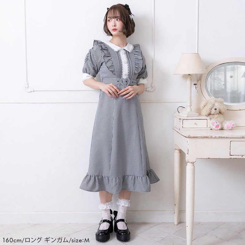 キラキラビジューフリルアフタヌーンティーワンピ – レディース