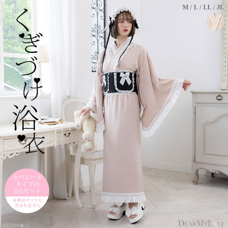 ハートレースフリルセパレート浴衣 – レディースファッション通販の夢