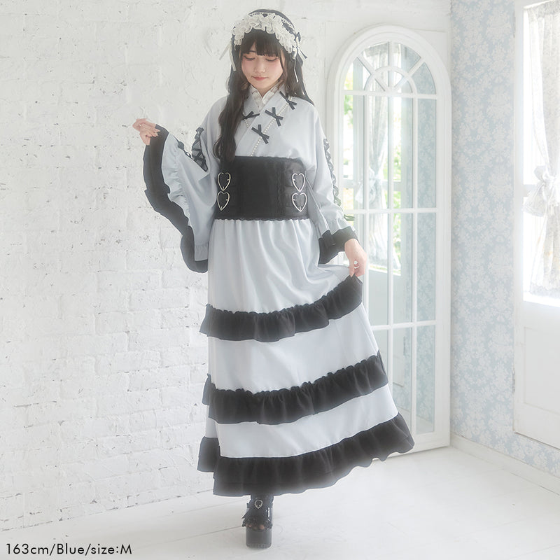 リボンレースアップティアード浴衣 – レディースファッション通販の夢