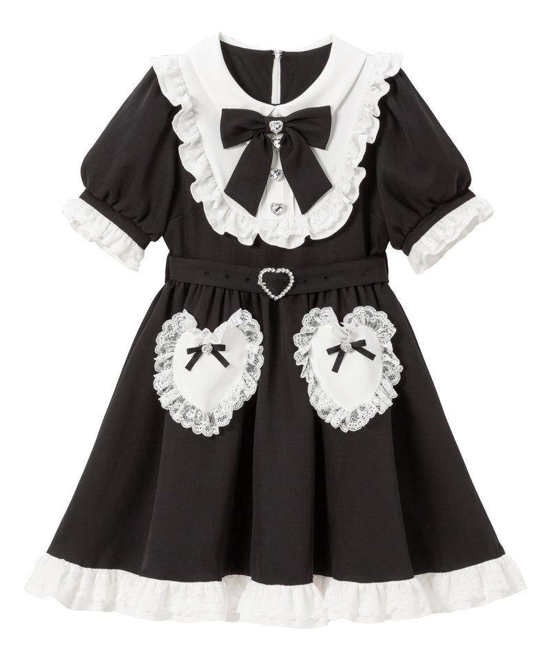 ハートポケットリボンフリルワンピース – レディースファッション通販