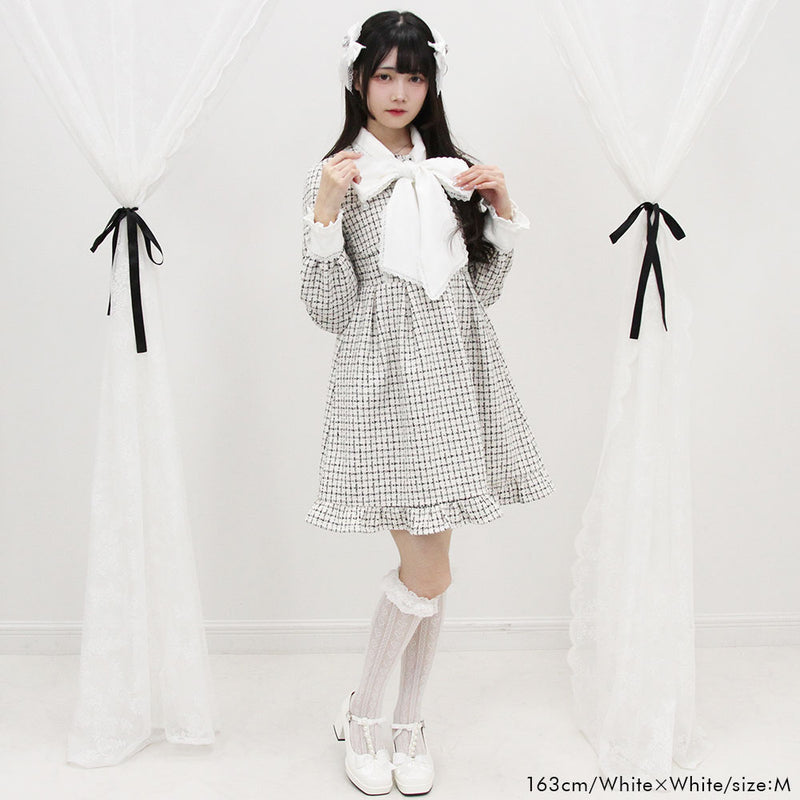 ボウタイツイードワンピース – レディースファッション通販の夢展望