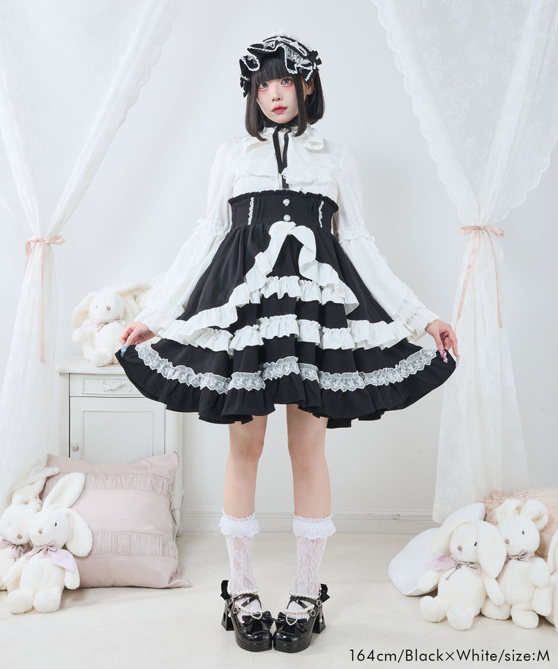 フリルたっぷりリボンスカート – レディースファッション通販の夢展望