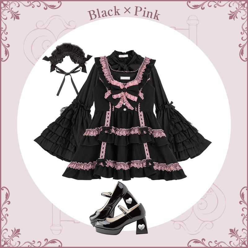 フリルたっぷりはしごレースリボンミニジャンスカ – レディース