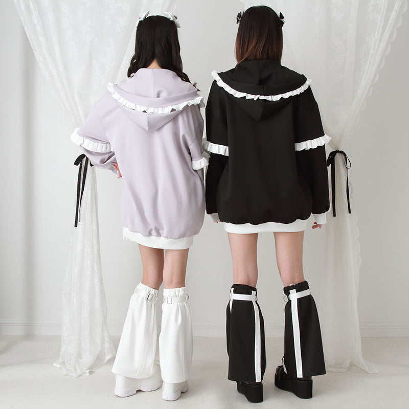 ジャージフリルパーカーワンピース – レディースファッション通販の夢