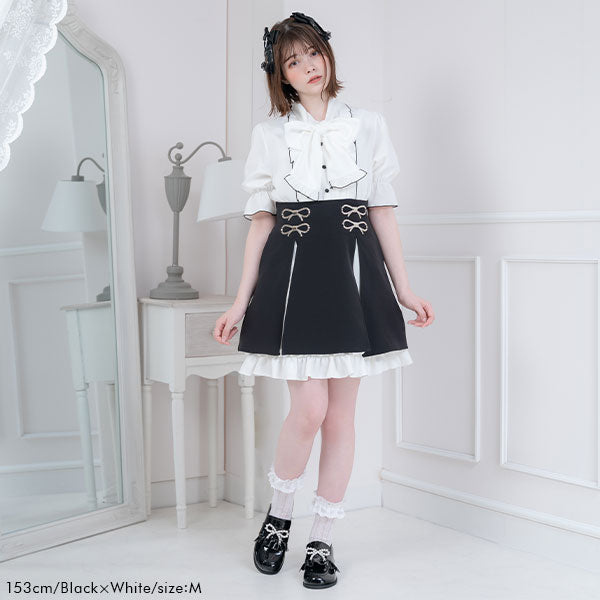 ﾌﾟﾚｰﾄﾘﾎﾞﾝ切替ｽｶｰﾄ – レディースファッション通販の夢展望【公式】