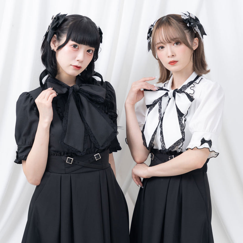 レースふちどりリボンボウタイブラウス – レディースファッション通販