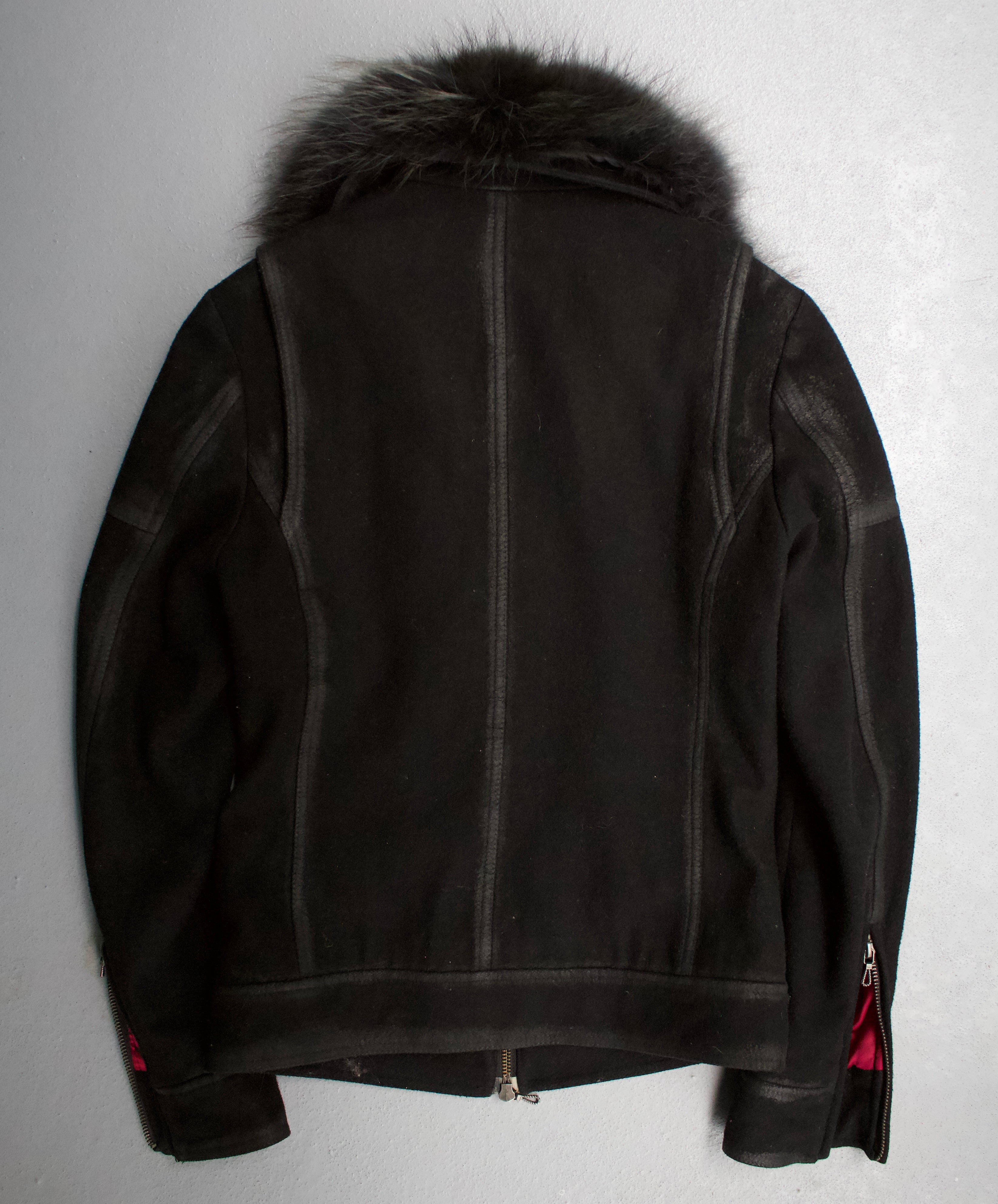 GOSTAR DE FUGA Early 00s Racoon Fur Wool Rider Jacket – DRIEW