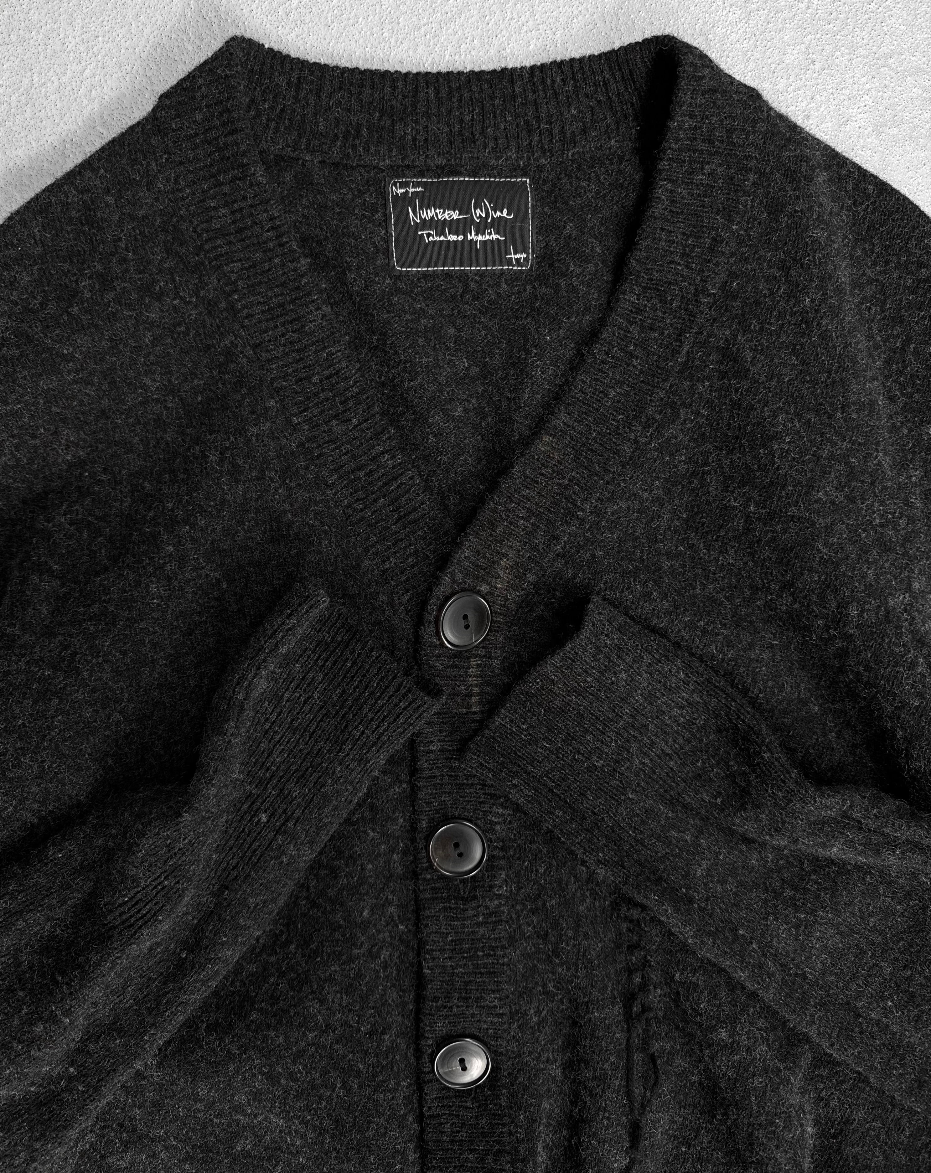 Number (N)ine AW06 “NOIR” Wool Knitted Cardigan – DRIEW