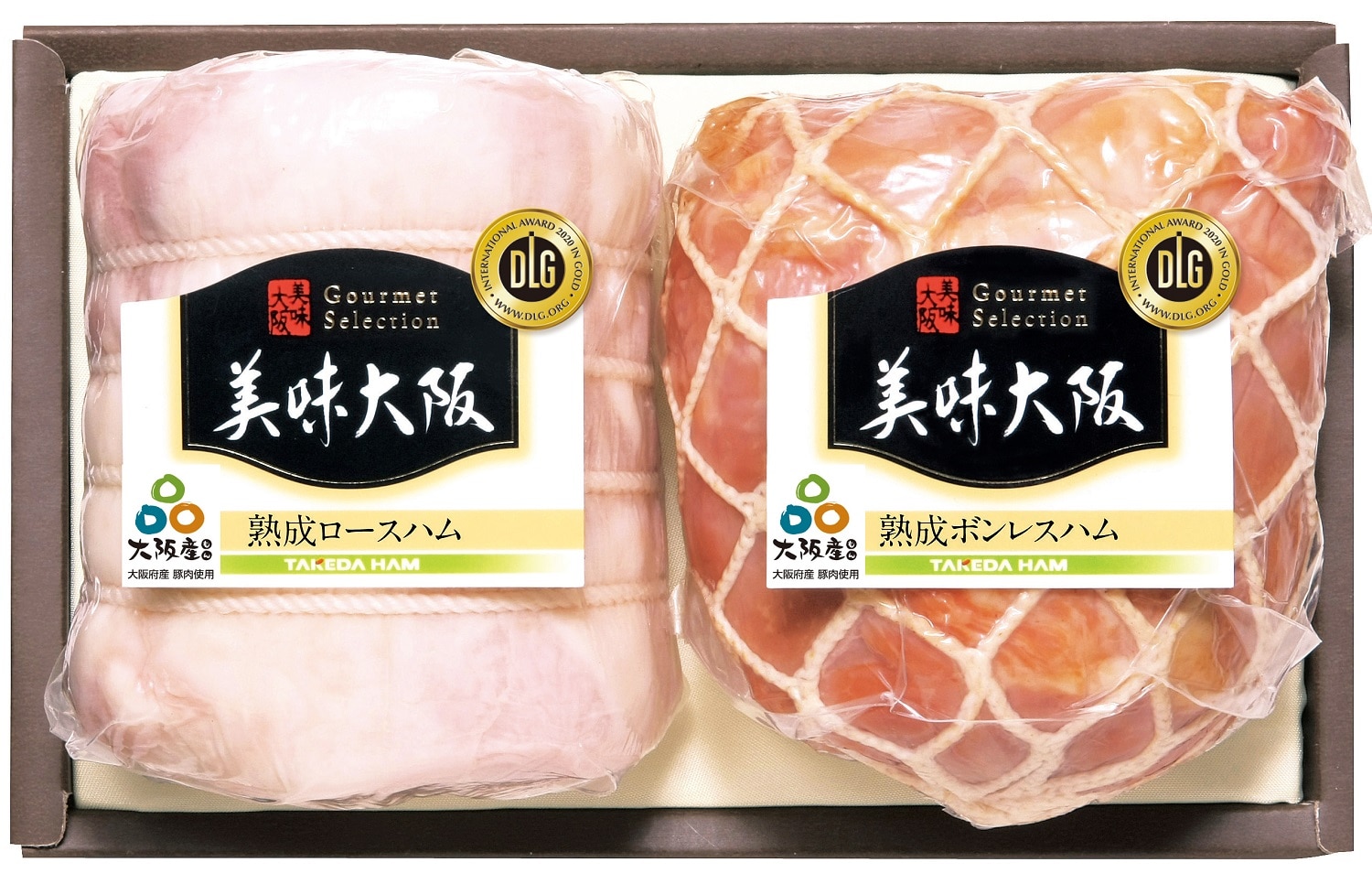 大阪産（もん）熟成ハム2点セット 740g(熟成ハム2点セット): 近畿